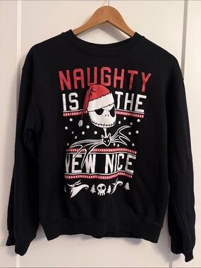 Black 'Naughty Is The New Nice' Graphic Holiday Sweater NBC